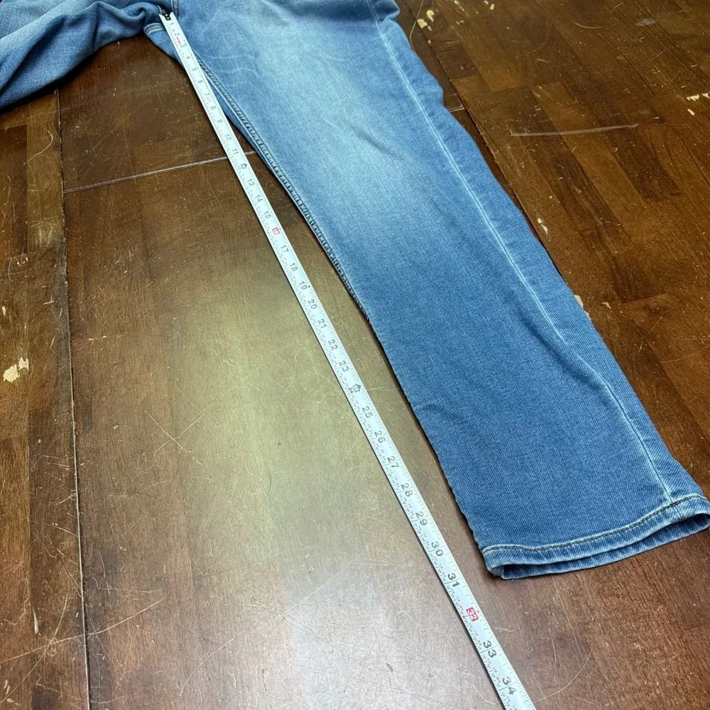 Faherty Jeans Mens 36X31 Blue Stretch Light Wash MBC0025-ETW